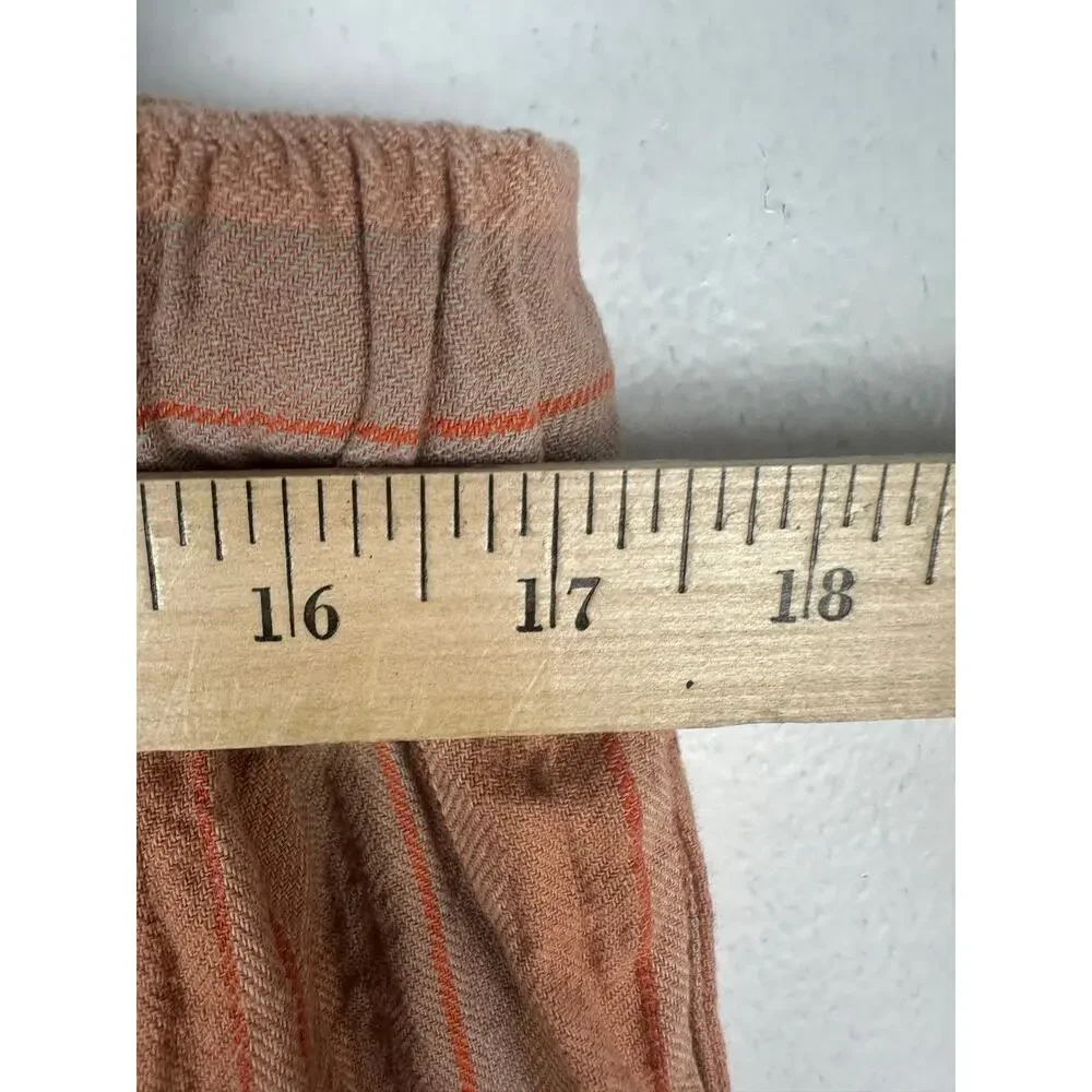 Madewell Clean Pull-On Shorts stripe pattern in an orange-multi colorway XL
